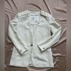 Club Monaco Cream Pinstripe Blazer
